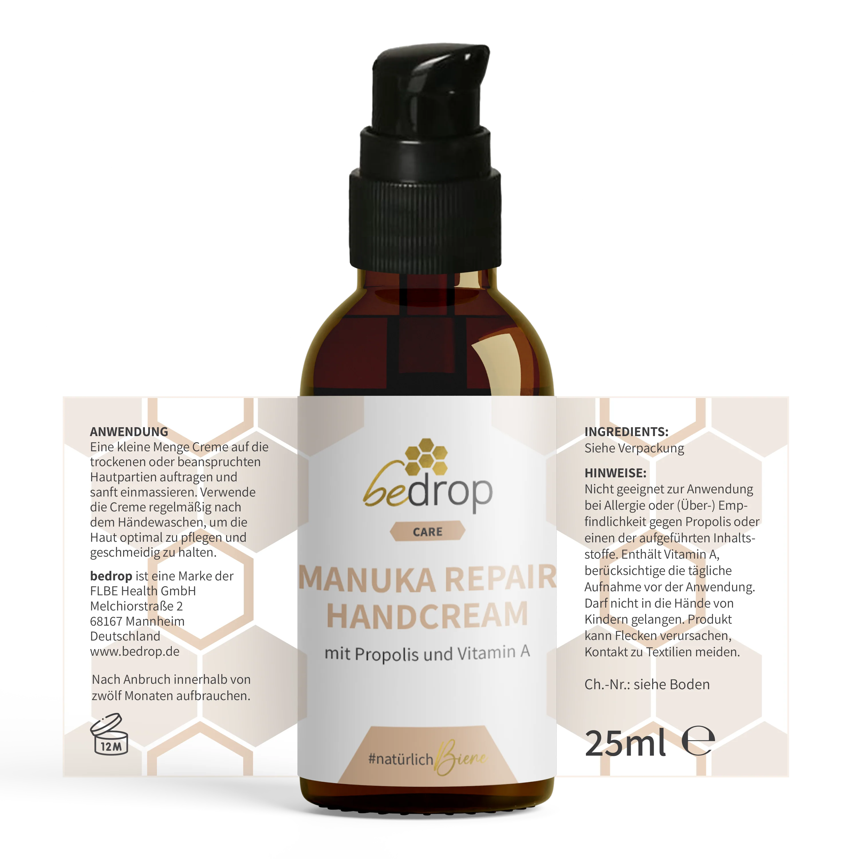 Manuka Repair Handcream / Handcreme mit Manuka Honig, Propolis und Vitamin A - 25ml - Image 6