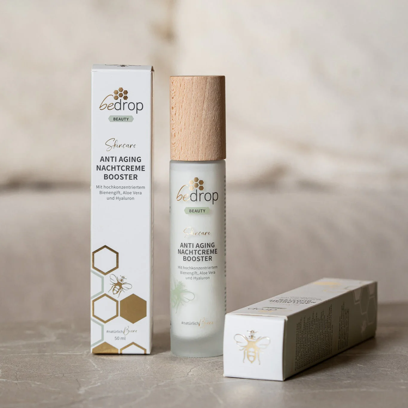 ANTI AGING NACHTCREME BOOSTER / regenerierende Nachtpflege mit Bienengift, Aloe Vera und Hyaluron - 50ml - Image 4