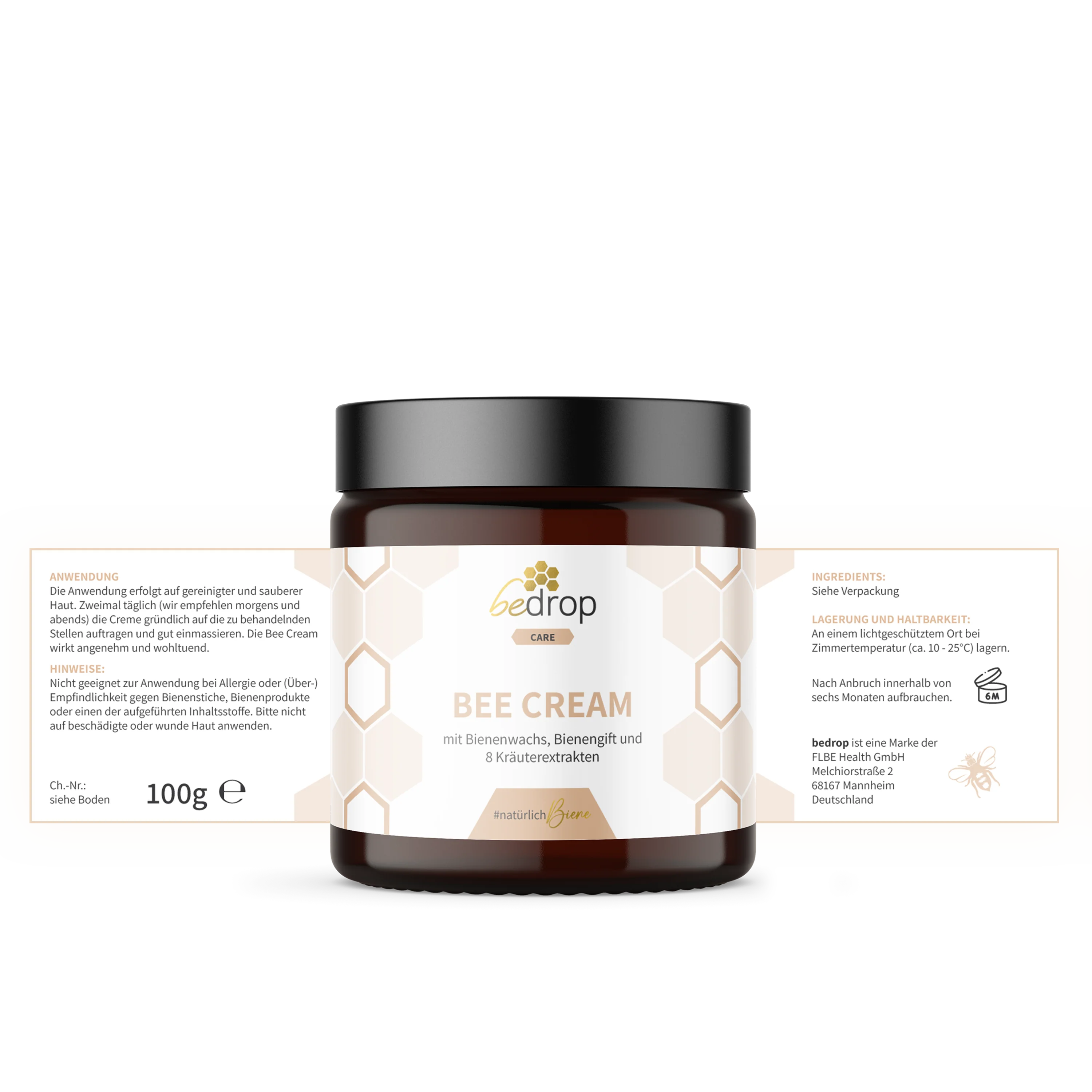Bee Cream Bienengiftsalbe mit 8 Kräuterextrakten - 100g - Image 6